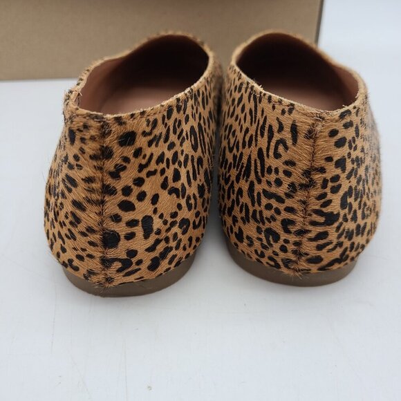 Madewell Square Toe Flats in Leopard Calf Hair Desert Dune Multi Size 8.5 - Picture 8 of 11